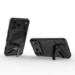 New Solid Armor Cyber Shockproof Phone Case For iPhone 17 Pro Max 17 AIR With Stand Holder Cover Protective Shell