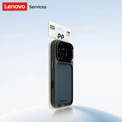 Lenovo Luxury Orange Shield Matte Transparent Phone Case For iPhone 16 17 Pro Max New Metal Buttons Skin Feel Shockproof Cover