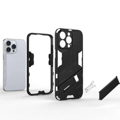 Solid Rugged Armor Shockproof Phone Case For iPhone 16E 17 Air 11 12 13 mini 14 Plus 15 16 17 Pro Max Holder Stand Back Cover