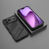New Solid Armor Cyber Shockproof Phone Case For iPhone 17 Pro Max 17 AIR With Stand Holder Cover Protective Shell