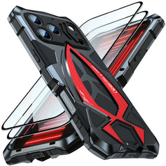 Original Luphie Metal Armor Case For Apple Iphone 17 16 15 14 13 Pro max Military Shockproof Rubber Full Rugged Shockproof Cover