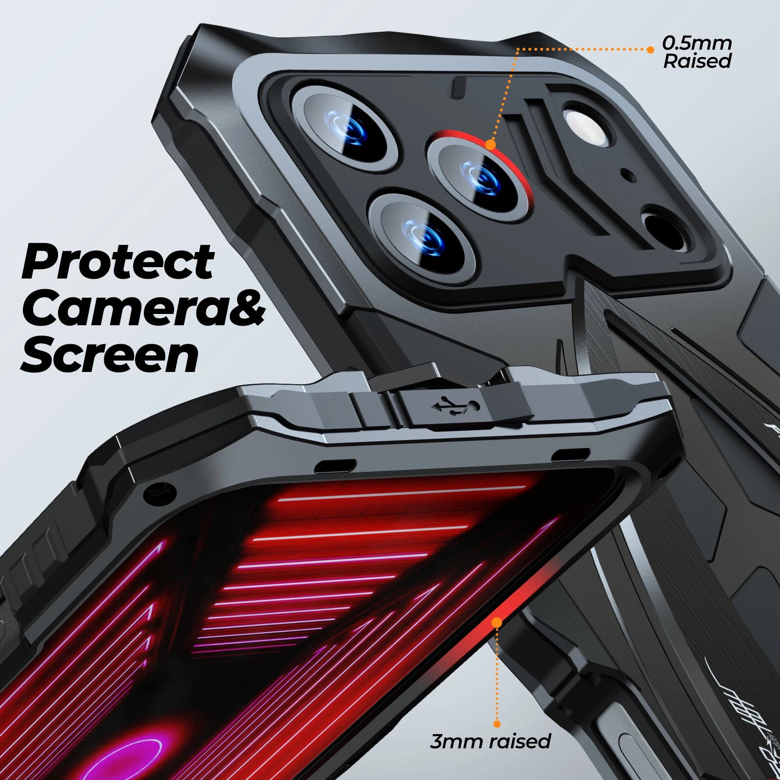 Original Luphie Metal Armor Case For Apple Iphone 17 16 15 14 13 Pro max Military Shockproof Rubber Full Rugged Shockproof Cover