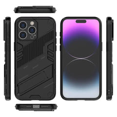 Solid Rugged Armor Shockproof Phone Case For iPhone 16E 17 Air 11 12 13 mini 14 Plus 15 16 17 Pro Max Holder Stand Back Cover