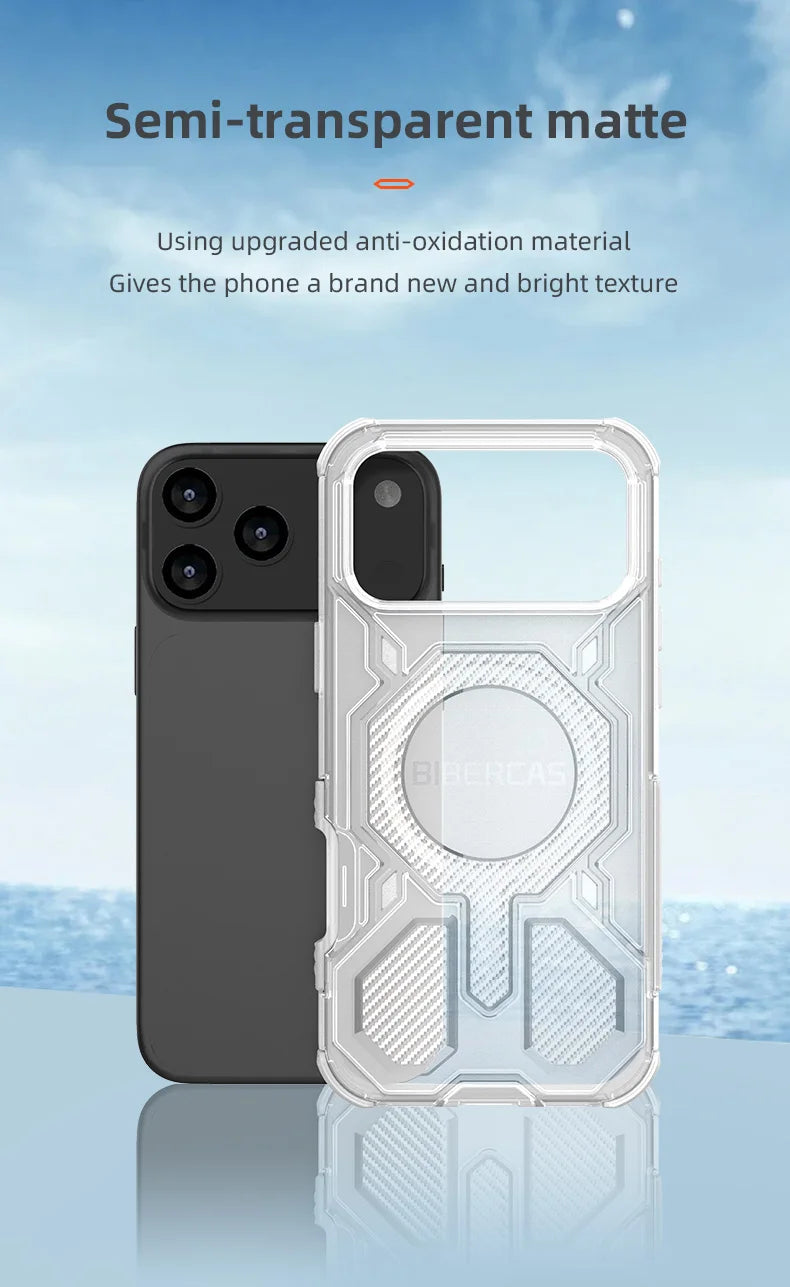 Military Armor Phone Case For iPhone 17 16 15 14 13 Pro Max 17Air 16E Magnetic Wireless Charging Anti-Drop Protective Cover