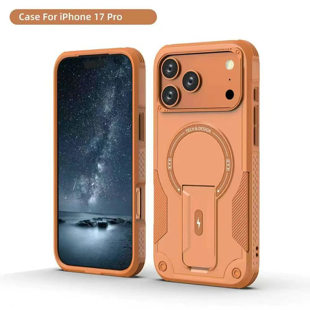 For iphone 17 Pro Military Protective Hard Armor Strong Magsafe Magnetic Case for Iphone17 Pro Max 17Pro 17proMax Holder Cover