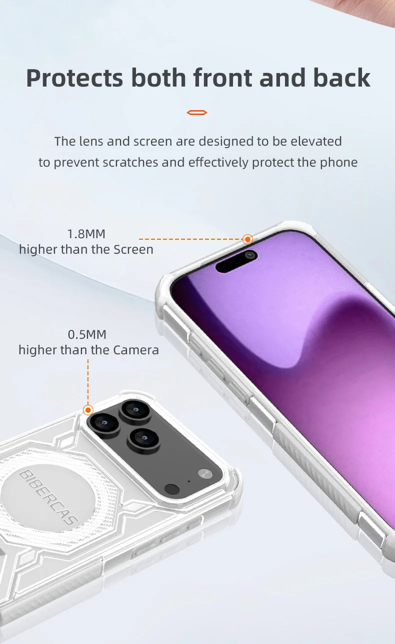 Military Armor Phone Case For iPhone 17 16 15 14 13 Pro Max 17Air 16E Magnetic Wireless Charging Anti-Drop Protective Cover