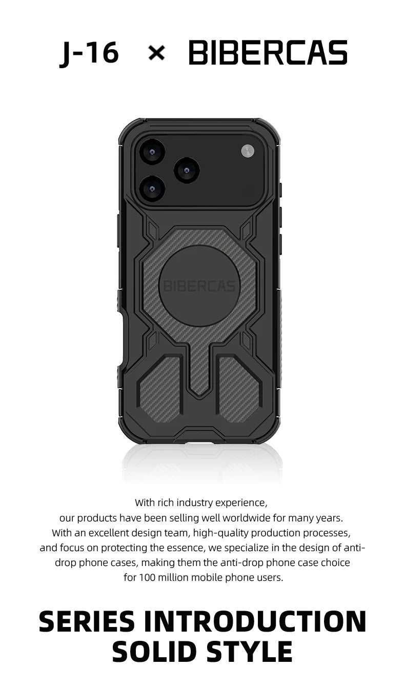 Military Armor Phone Case For iPhone 17 16 15 14 13 Pro Max 17Air 16E Magnetic Wireless Charging Anti-Drop Protective Cover