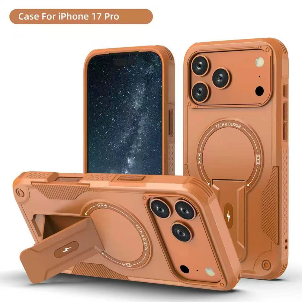 For iphone 17 Pro Military Protective Hard Armor Strong Magsafe Magnetic Case for Iphone17 Pro Max 17Pro 17proMax Holder Cover