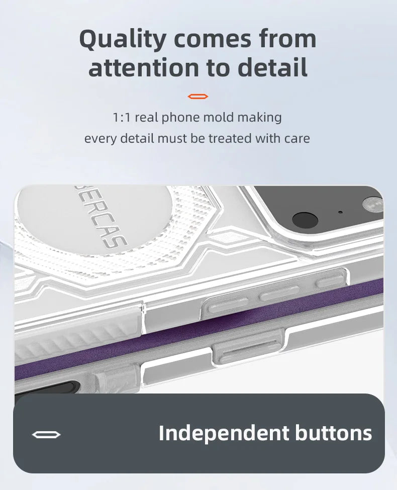 Military Armor Phone Case For iPhone 17 16 15 14 13 Pro Max 17Air 16E Magnetic Wireless Charging Anti-Drop Protective Cover