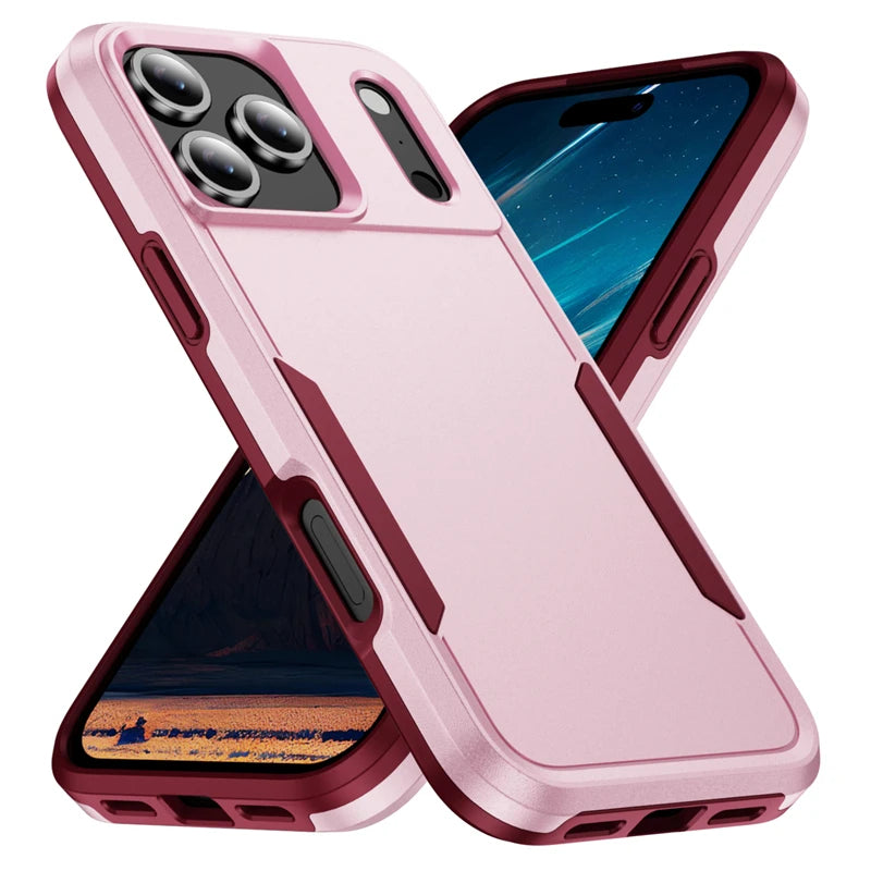 Armor Heavy Duty Drop Protector Case For iPhone 17 16 15 14 13 12 11 Pro Max 16E Phone Cases For iPhone Air 15 14 16 Plus Cover
