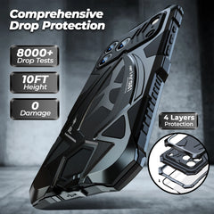 Original Luphie Metal Armor Case For Apple Iphone 17 16 15 14 13 Pro max Military Shockproof Rubber Full Rugged Shockproof Cover