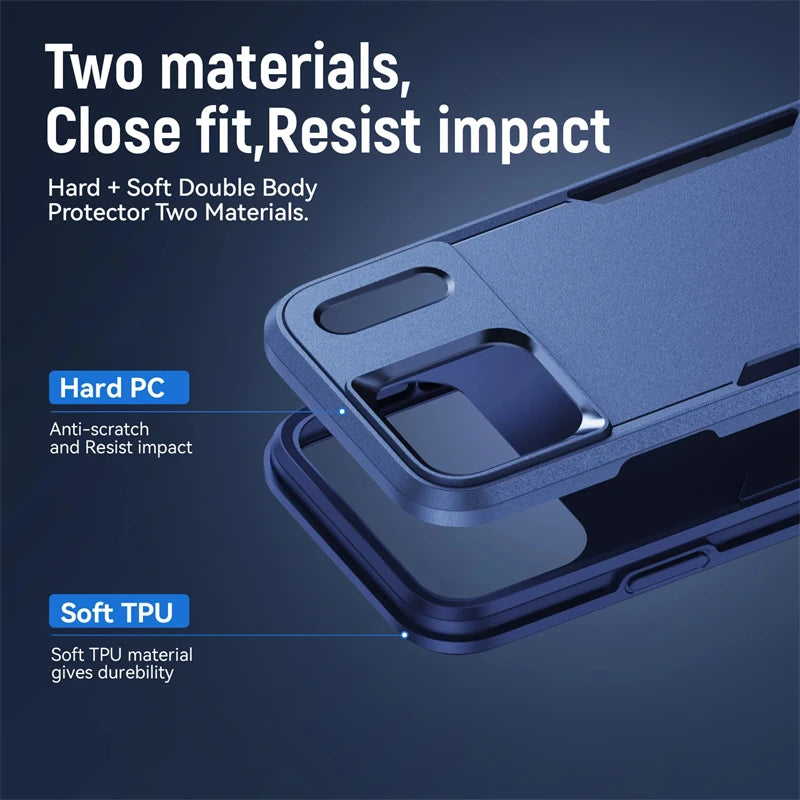 Armor Heavy Duty Drop Protector Case For iPhone 17 16 15 14 13 12 11 Pro Max 16E Phone Cases For iPhone Air 15 14 16 Plus Cover