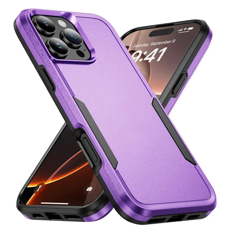 Armor Heavy Duty Drop Protector Case For iPhone 17 16 15 14 13 12 11 Pro Max 16E Phone Cases For iPhone Air 15 14 16 Plus Cover