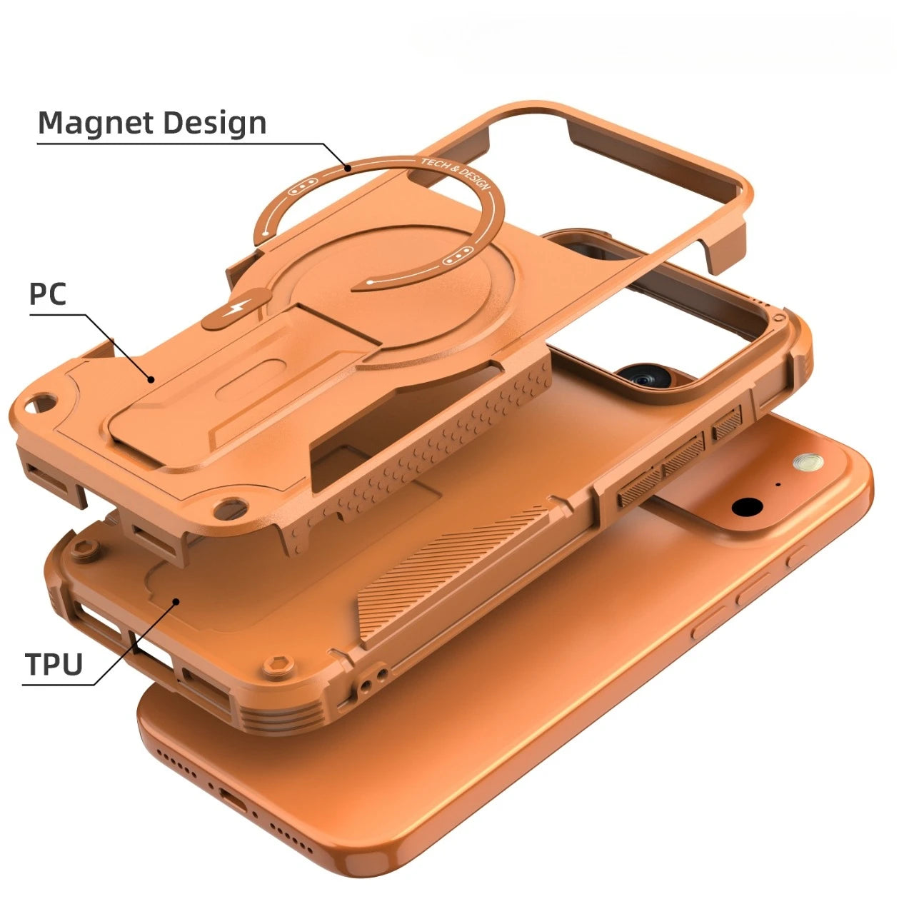 For iphone 17 Pro Military Protective Hard Armor Strong Magsafe Magnetic Case for Iphone17 Pro Max 17Pro 17proMax Holder Cover